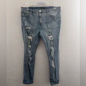 Fashion Nova Distressed Blue Jeans